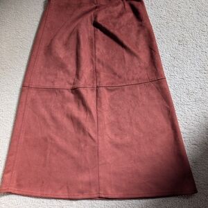 Max Studio Terracotta A-Line Skirt